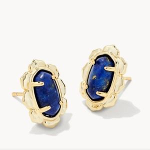 NWOT Kendra Scott Piper Stud Earrings in Blue Lapis